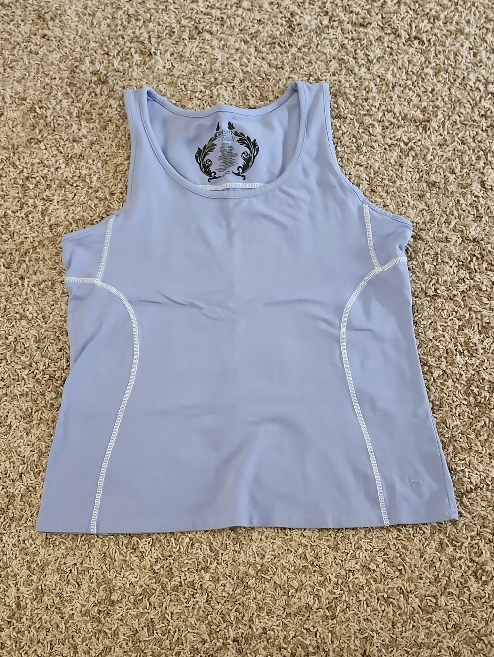 Danskin Now Light Blue Athletic Tank Top